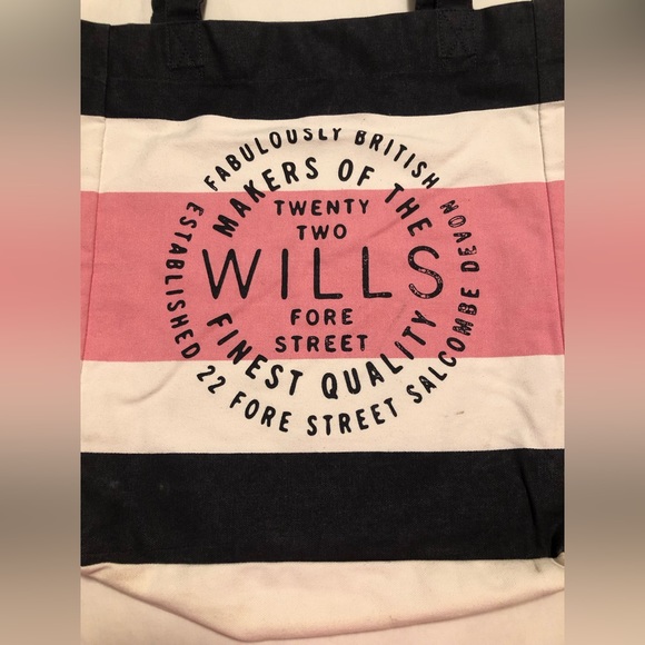 Jack Wills Bags Jack Wills Pink Blue With White Rugby Stripe Tote